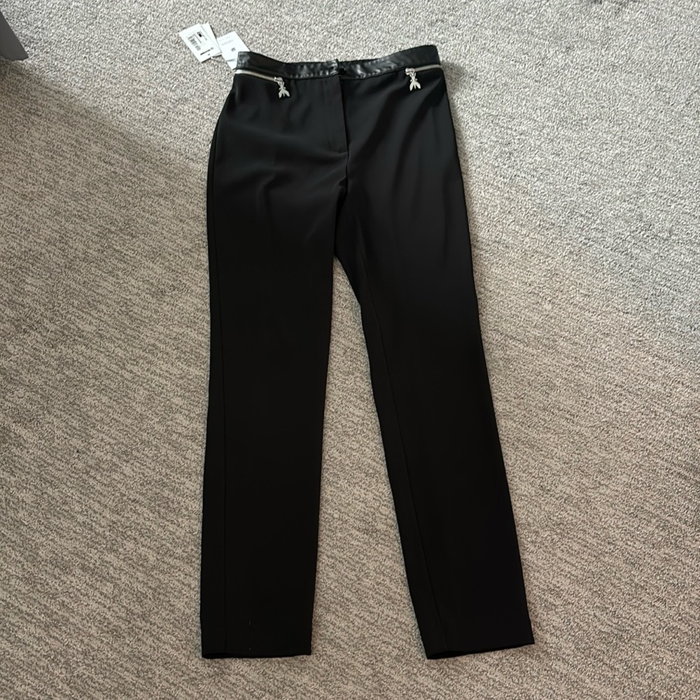 Patrizia Pepe NWT 44 straight leg pants black